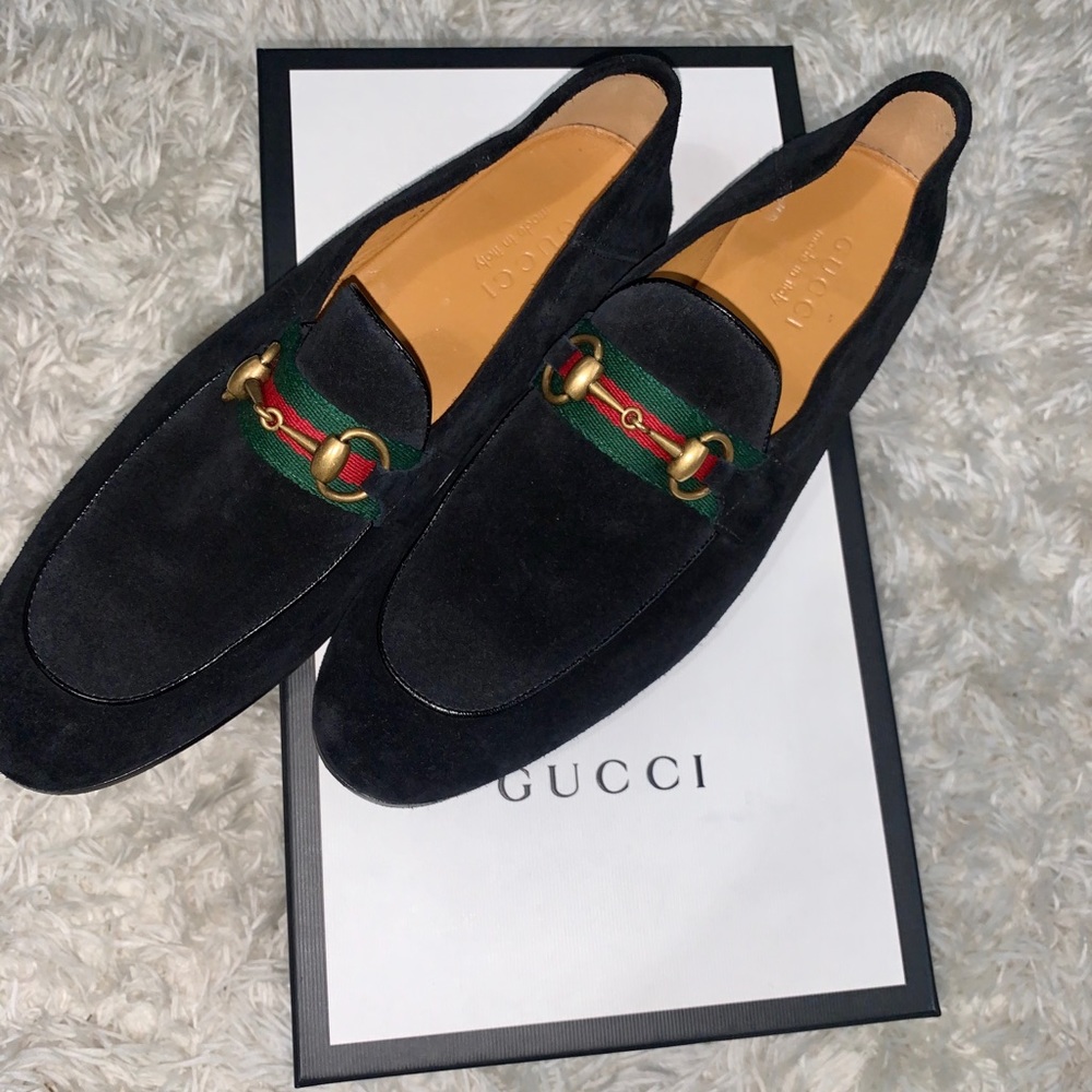 Gucci loafers suede